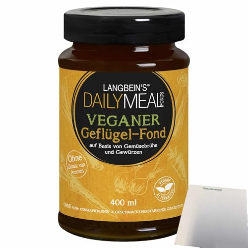 usy Bundle für Langbeins DailyMeal Veganer Geflügel-Fond (400ml Glas) + usy Block