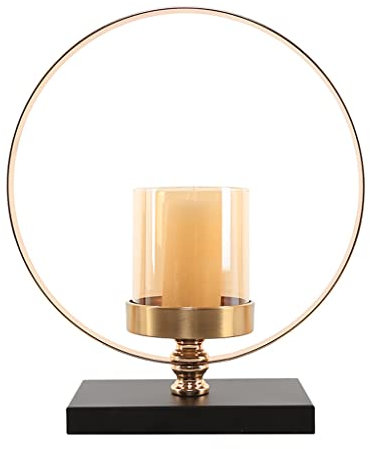 GFHTRELY Candelero Ligero de Lujo de Vidrio de Vidrio de Vidrio Candelador de Cristal Candelador de Cristal Adecuado for la Sala de Estar Comedor de Cocina Mesa de Velas