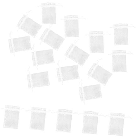 HEALSOPTHY 100stücke Weiße Organzabeutel Mit Kordelzug Kleine Geschenktüten Für Schmuck Hochzeiten Weihnachten Und Partys Luftdurchlässige Aufbewahrungstaschen