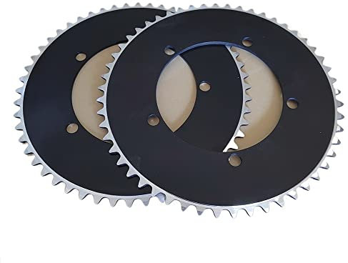 LKfjnhePF Kettenblatt 1 Stück 130 BCD Fixed Gear Fahrrad Kettenblatt Bahnrad Kettenblatt Kettenblatt Single Speed ​​44T 46T 48T 50T 52T 53T(130BCD 42T)