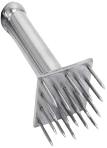 POPETPOP Ammorbidente per Carne in Metallo in Acciaio Inossidabile con 28 Aghi, Martello Batticarne Portatile Ergonomico per Manzo, Pollo e Barbecue, Utensile Riutilizzabile per Cucina