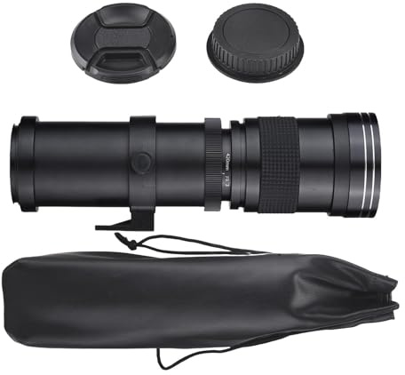 CHEOTIME Telephoto Lens 420-800mm, Camera MF Super Telephoto Zoom Lens F/8.3-16 with T Mount Adapter Ring Universal 1/4 Thread Replacement for T8i, T7i, T7, T6s