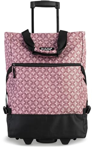 Punta Shopping Trolley Dusky Pink (33 L) - Sturdy Shopping Trolley for Effortless Shopping with Quiet Running Skater Wheels - Perfect as a Shopper and Weekender - Foldable Shopping Trolley