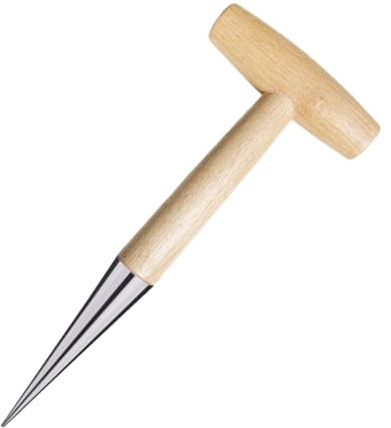 TOGEVAL Pflanzholz Handwerkzeug Gartengerät Mit Holzgriff Ergonomischer Gartenlocher Für Topfpflanzen Und Gartenpflanzen Kompakt Leicht