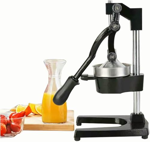 Exprimidor de cítricos, exprimidor manual de naranja de hierro fundido de alta resistencia, prensa de acero inoxidable para limón, lima y granada - Grado comercial, fácil de limpiar