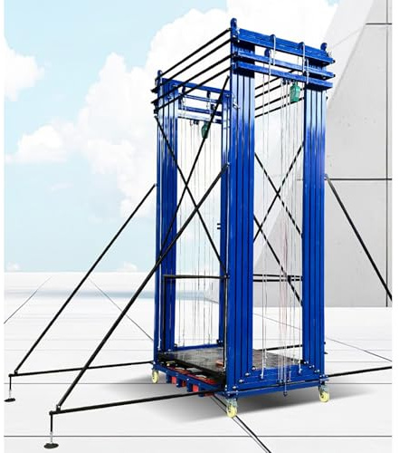 Carretilla elevadora eléctrica resistente, plataforma de trabajo móvil para construcción interior y exterior (22.9 pies)