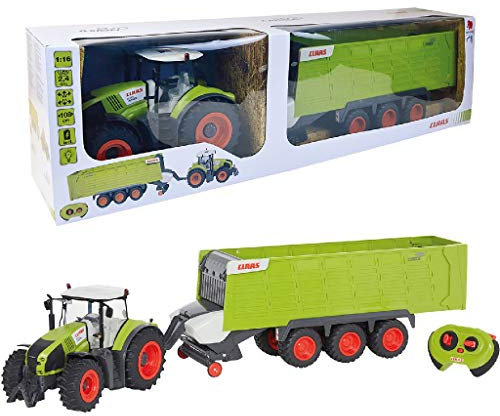 Happy People 34425 , Claas Traktor Axion 870 RC + Anhänger Cargos 9600