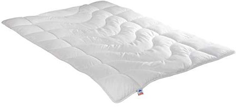 Irisette Lotte warme Winterdecke - Produziert in Deutschland - Steppbett mit Top Cool Gewebe, 95 Grad waschbar, inkl. Aufbewahrungstasche, 155 x 220 cm, weiß, Öko-Tex Zertifiziert