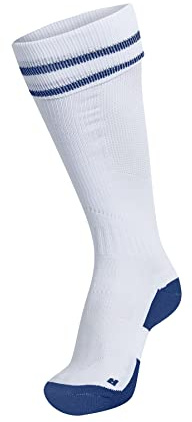 Hummel Socken ELEMENT FOOTBALL SOCK, Weiß/True Blau, 35/38, 204046-9368