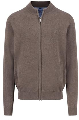 Fynch-Hatton Hombre Cardigan-Zip Chaqueta Punto Not Applicable, Marrón (Earth 860), X-Large