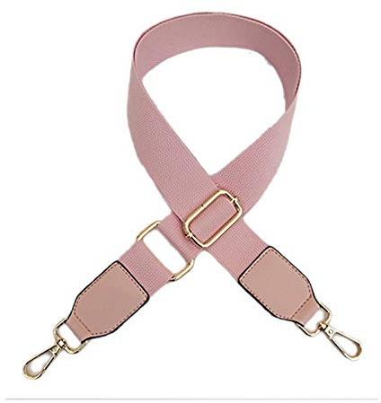 ZOONAI Canvas Crossbody Shoulder Bag Strap Wide Handbag Purse Strap Adjustable Replacement Handbag Belt (Pink)