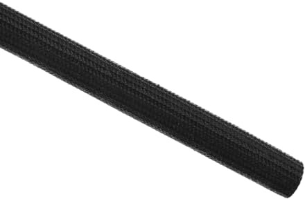 sourcing map Aislamiento Trenzado Manguito 10mm Negro Silicona Vidrio | 16.4 Pies, Alta TEMPERATURA Manga