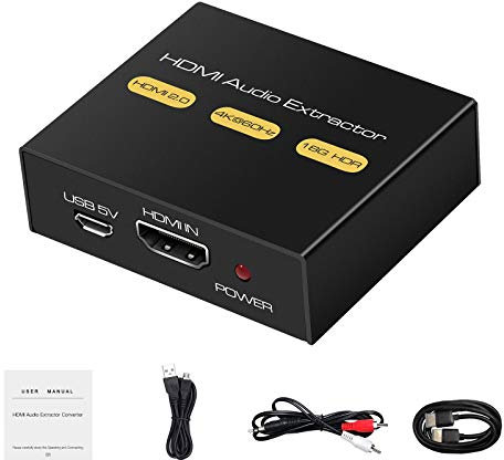 Estrattore audio Hdmi 2.0 V a hdmi Video e Audio Splitter Converter con uscita jack 3,5 mm Stereo