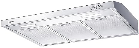 CIARRA Ductless Range Hood 30 inch Under Cabinet Hood Vent with 3 Speed Exhaust Fan Push Button Ducted and Ductless Convertible
