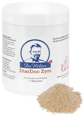 Dr. Hölter DiarDoc Zym Pankreasenzyme, Verdauungsenzyme für Hunde bei Darmprobleme und bei Futterunverträglichkeiten/Futtermittelallergien (250g DiarDoc Zym Pulver)