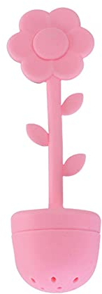 Passoire à thé en silicone rose - Filtre à thé créatif et intéressant - Convient à la plupart des tasses à thé en silicone