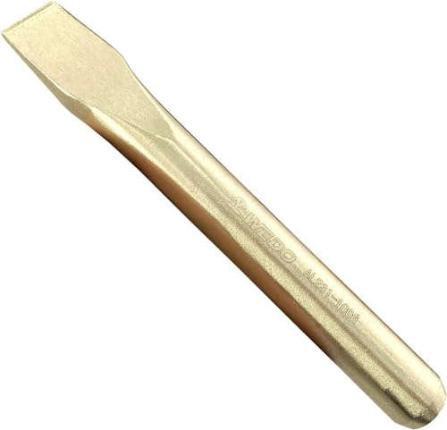 WEDO Scalpello piatto, scalpello professionale, a prova di esplosione, senza scintille, dimensioni 18 mm, lunghezza 160 mm, bronzo alluminio, standard BAM/FM/DIN