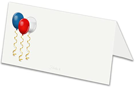 Balloon Place Cards - 20 Name Pack - Wedding Reception, Anniversary, Birthday Dining Table Decorations - Blank Guest Settings - Decorative Placement Tags - Beautiful Elegant Party Décor, Lunch Dinner