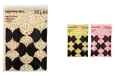 Cera depilatoria in perle 400g. SELAS. Da scegliere, epilazione senza strisce, per tutte le zone e tipi di pelle. (Avorio). Cera a caldo, professionale, brasiliana, cereta, in perle, pelle sensibile.