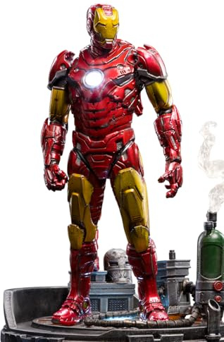 Marvel staty 1/10 Deluxe Art Scale Iron Man Unleashed 23 cm