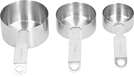 Esslöffel, 3-teiliges Edelstahl-Messlöffel-Set, Koch-Messbecher Zum Backen, Küchenutensilien