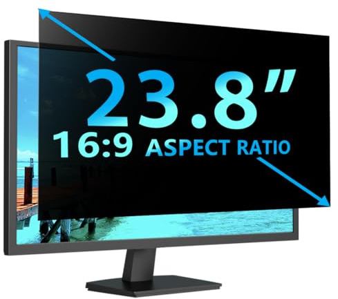 STARY Computer Privacy Screen 23.8 Inch for Widescreen 16:9 Monitor and Laptop - Anti-Glare - Anti-Scratch Protector Film - Data Confidentiality Shield [1 Pack]