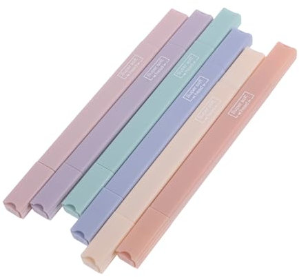 WOFASHPURET 6St Textmarker schreibutensilien the office lehrerin Makronen Stift markieren Ästhetische Farbstifte Markieren Sie Buchmarkierungen Lesezeichen Macaron quadratische Stange