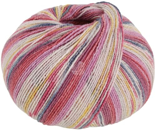 LANA GROSSA Meilenweit Cotton Bamboo | 4-fädiger Bambus Klassiker, waschmaschinenfest | Handstrickgarn aus 40% Baumwolle, 25% Schurwolle, Viskose | 100g Wolle zum Stricken & Häkeln | 420m Garn FB2372