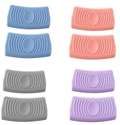 4 Paires De Couvercles De Poignée De Casserole, Couvercles Anti-Brûlure En Silicone, Couvercles D'Isolation Thermique De Poignée De Casserole, Accessoires De Cuisson
