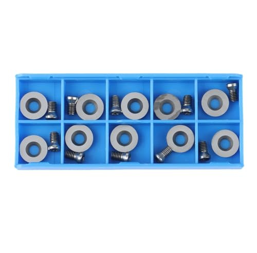 Ci3 Round 12X2.5Mm Inserti in Carburo Frese Coltelli Lama di Ricambio Adatta for Fai da Te Tornio Legno Tornitura Strumento di Finitura 10 Pezzi