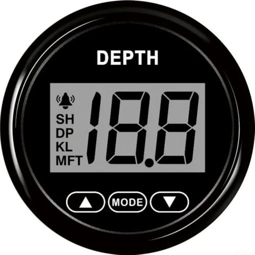 PETSTIBLE Depth Detection Instruments And Meters, Yacht Fishing Diving Artifact Depth Gauge, Suitable For Fishing On Boats And Yachts(black)