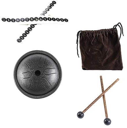 UPKOCH Percussion-handtrommel-set 5 5 Zoll Stahlzungentrommel 6-noten-drumsticks Für Die Musikalische Ausbildung Von Jungen Und Mädchen Entspannung