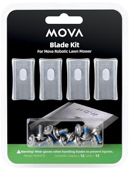 Kit de Cuchillas de Recambio para Robot Cortacésped de MOVA, sustitución rápida, 12 Cuchillas, 12 Pernos