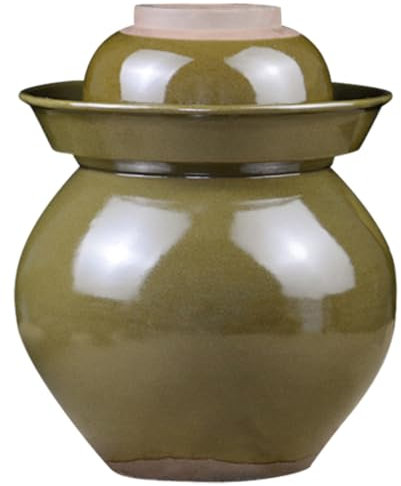 Ceramic Fermentation JarCapacity Sealed Pickle Jar, Chinese Fermentation t With Water Seal, Ceramic Jar With Lid Canning Jars for Pickles, mchi, uerkrau 7.5L