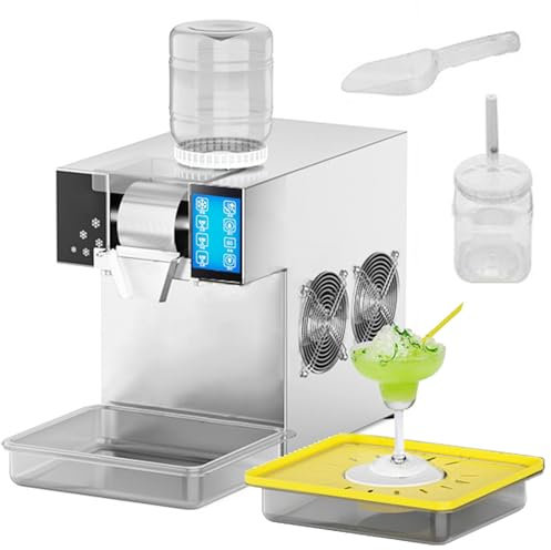 Máquina trituradora de hielo comercial, máquina de hielo rotatoria automática para hacer copos de nieve, máquina eléctrica de sobremesa para hacer conos de nieve, máquina para hacer hielo