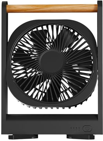 Navna Ventilador de mesa con carga USB y 4 opciones de velocidad, solución de refrigeración de oficina, textura para enfriamiento silencioso y eficaz