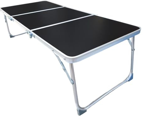 Generiskt fällbord camping – bord trädgård | bärbart vikbord i aluminium | Campismo bord | campingtillbehör med trädgård, park, terrass, matlagning, hem,