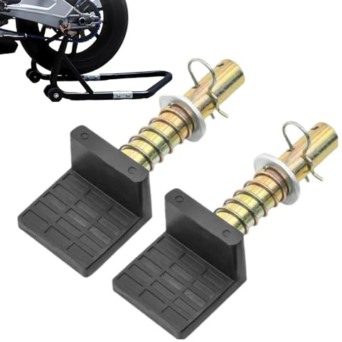 Béquille arrière moto robuste avec bras oscillant et 2 crochets pour béquille d'atelier, supports stables pour l'entretien, le levage, les vélos de route et les VTT, garage et atelier