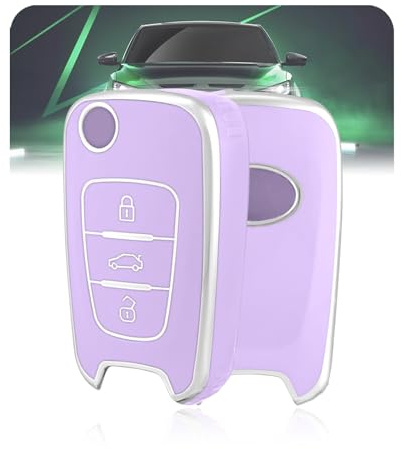 LELNOOS Autoschlüssel Hülle, Silikon Schlüsselhülle Schutz Schlüsselcover für Kia Sportage Picanto Ceed Rio Venga Cerato Sorento Hyundai Tucson Kona Santa Fe Veloster i10 i20 i30 i40 ix20 ix35