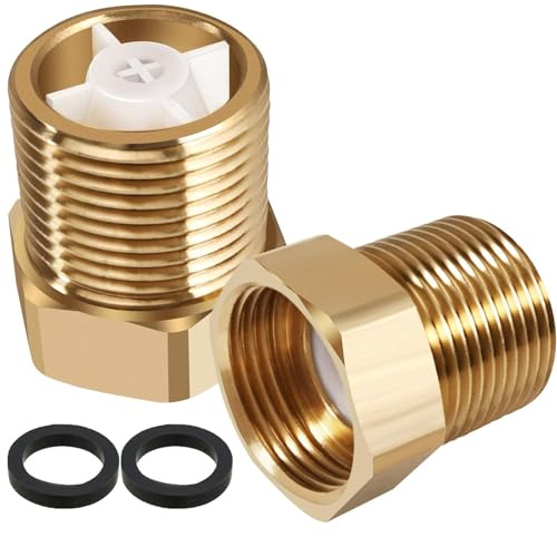 2 Stück DN20 Messing Rückschlagventil 3/4'' IG x AG, Rückflussverhinderer mit Innengewinde und Außengewinde, 3/4 Zoll Rückschlagventil Abwasser für Toilette Warmwasserbereiter Waschmaschine