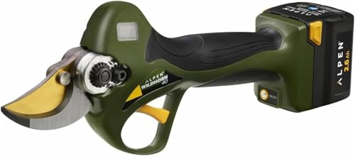 Alpen Swiss Tools Akku-Astschere Wildhorn 40 Light - HSS-Titan-Klinge Felco - 40mm Schnitt - 21,6V Akku - LCD-Display - Wartungsset - Koffer inklusive