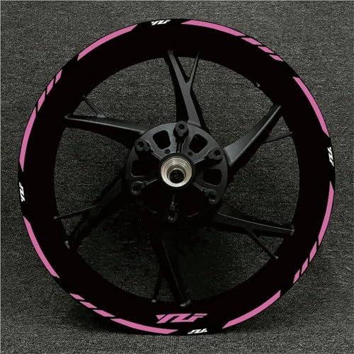 SQNYDH Motorrad-Felgenband-Aufkleber Für Yamaha YZF R1 YZF-R1 YZFR1 17 Zoll Reflektierende Felgenstreifen Folie Papier Felgenrandaufkleber Reflektierend Komplettset Moto(Farbe 5)