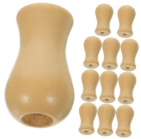 BESTYASH 12pcs Wooden Window Blind Cord Knobs Smooth Finish Decorative Curtain Tassels Practical Drawstring Holders for Home Window Curtains Accessories