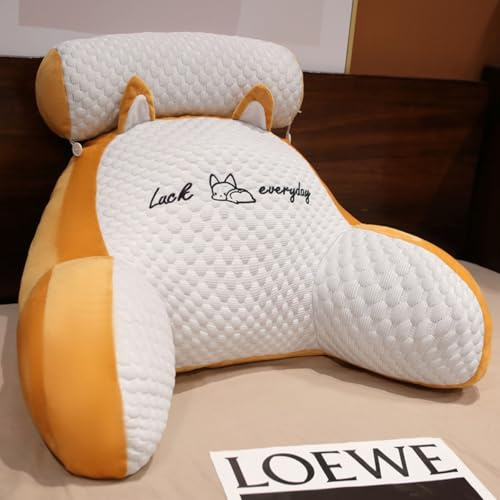 Lesekissen, weiches Plüsch-Rückenstützkissen, Bett, niedliches Cartoon-Lesekissen für Kinder und Erwachsene, multifunktionale Rückenlehnenkissen für Sofa, Gaming, Fernsehen, entspannende Geschenke