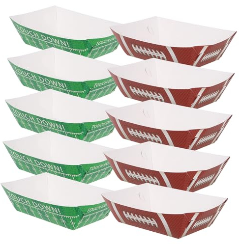 TOPPERFUN 20 Stück Hot Dog Schalen Partyteller aus Papier Wasser und Ölbeständig für Heiße und Kalte Speisen Fußballparty Dekorationen