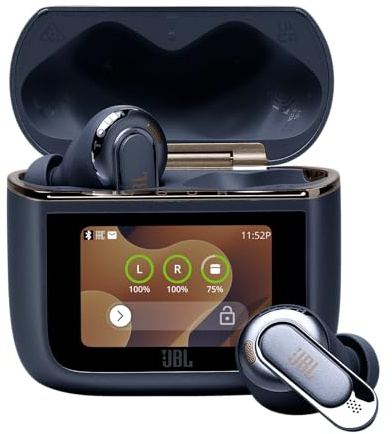 JBL Tour Pro 3, True Wireless Bluetooth Earbuds with Smart Charging Case, 40h Battery Life, True Adaptive Noise Cancelling 2.0 and JBL Spatial 360 Sound with Head Tracking, Blue