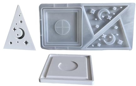 Moule à bougie pyramide en silicone – Réutilisable, base antiadhésive pour bougies faites à la main, décoration d'intérieur, mariage, vacances | Design durable pour les travaux manuels et le bricolage