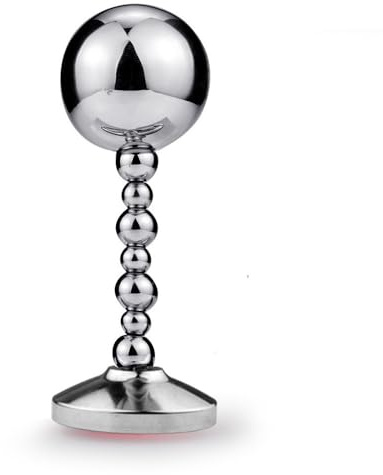 WEJFHBCOV Godemiché anal en métal avec base en cristal, disponible en 3 tailles, godemiché anal rond et lisse, jouet sexuel for femmes et couples(Circle,L)