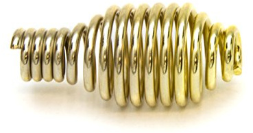 Spring Stove Handle, Brass Finish, tapered at one end. Max Diameter: 1-9/16, Length: 3-3/8, Fits 1/2 rod. For use with BBQ Grills, Smokers, Furnaces, Coal/ Wood/ Pellet Stoves, Boilers.