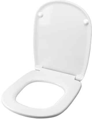 Idrotop Abattant WC pour Pozzi Ginori 500 Terre/Suspendu Thermodur Blanc Charnière Inoxydable Normale ou Ralentie Soft Close